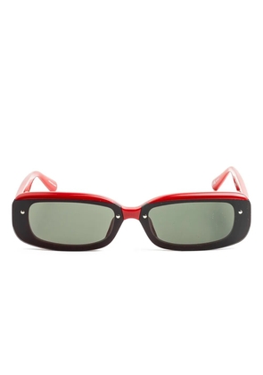 Linda Farrow rectangle-frame sunglasses - Red