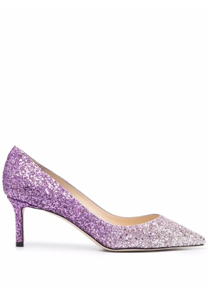 Jimmy Choo Romy 60mm glitter pumps - Purple