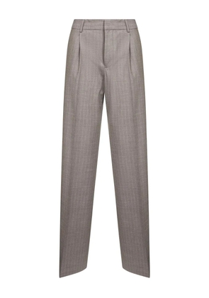 PT Torino pleated pinstripe trousers - Grey