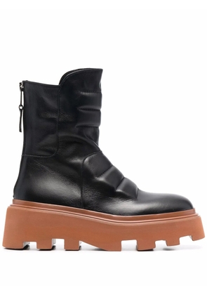 Elena Iachi 60mm chunky-sole leather boots - Black