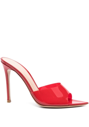 Gianvito Rossi 100mm leather heeled mules - Red