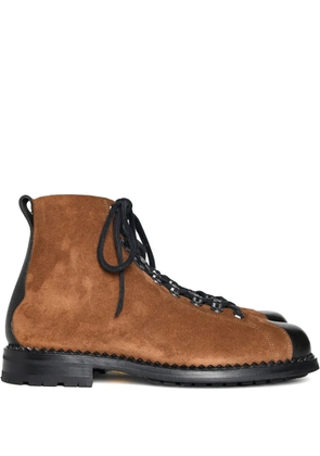 Yuketen suede lace-up boots - Brown