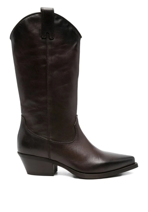 Metisse 40mm pointed-toe leather boots - Brown