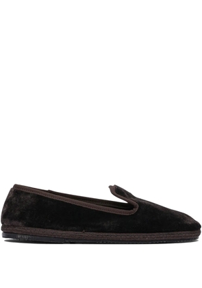 SENTIER velvet loafers - Brown