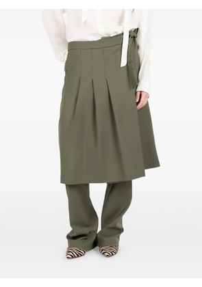 Société Anonyme pleated wrap midi skirt - Green