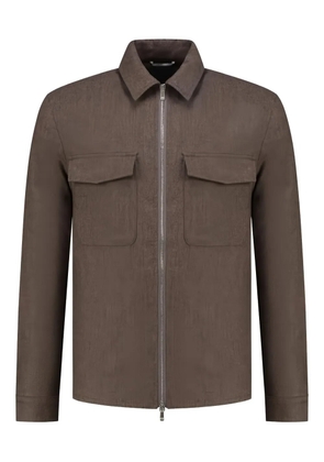 Marco Pescarolo zip-fastening shirt jacket - Brown