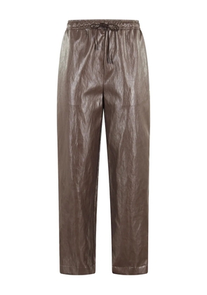 SOLOTRE drawstring trousers - Brown
