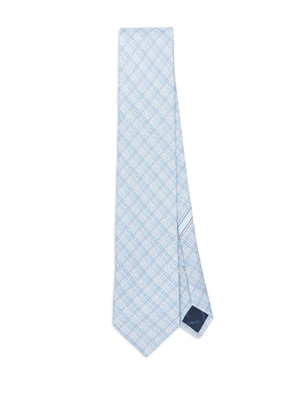 Ferragamo geometric-pattern silk tie - Blue