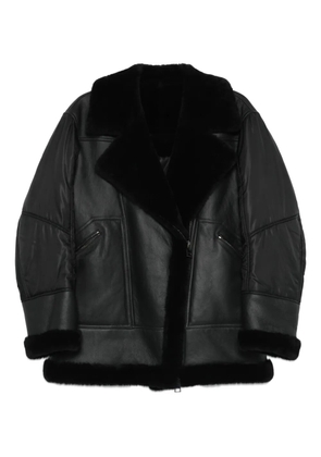 Blancha quilted shearling jacket - Black