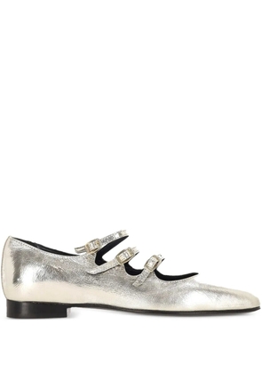 Carel Paris buckle-embellished patent leather sandals - Grey