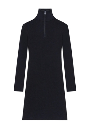 Courrèges mock-neck zip-front mini dress - Blue