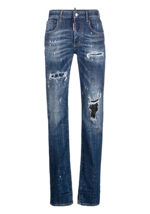 DSQUARED2 mid-rise distressed jeans - Blue