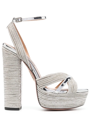 Aquazzura Ari 150mm platform sandals - Silver
