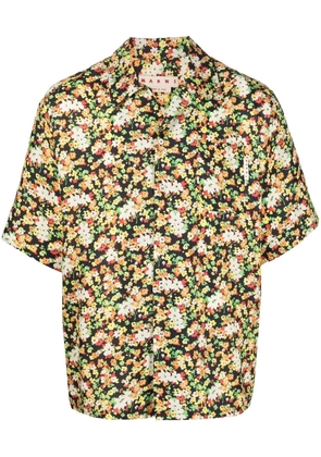 Marni floral short-sleeve shirt - Black