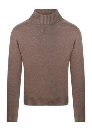 CASHMERE COMPANY ribbed roll-neck sweater - Brown