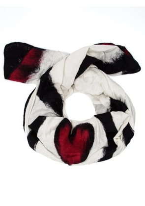 L'Eclaireur Made By Failero Sarti heart print scarf - Black