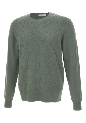 DIKTAT diamond-pattern sweater - Green