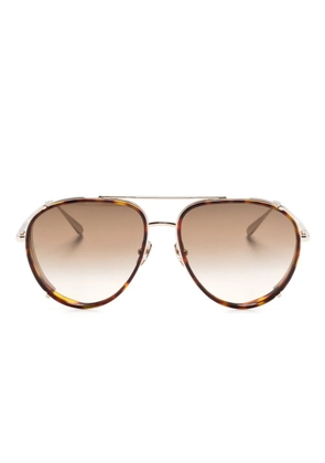 Linda Farrow Dimitri pilot-frame sunglasses - Gold