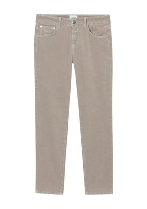Closed cotton-blend trousers - Neutrals
