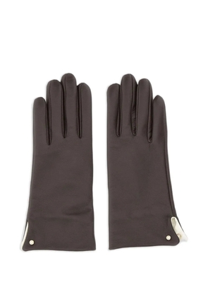 GIANNI CHIARINI logo-detail gloves - Brown