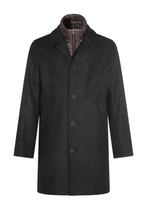 Herno button-fastening detachable-liner coat - Black