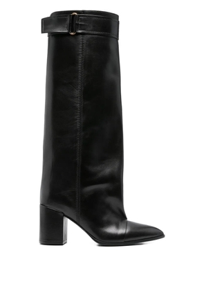 Lella Baldi buckle-strap knee-high boots - Black