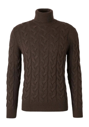 Gran Sasso cable-knit turtleneck sweater - Brown