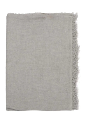 D'aniello Arthur frayed-edge linen scarf - Grey