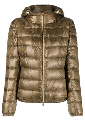 Herno high-shine puffer jacket - Green