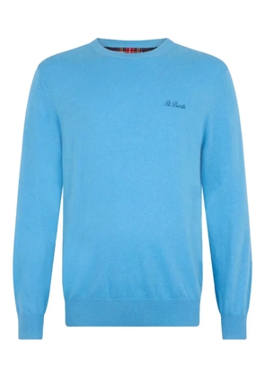 MC2 Saint Barth embroidered-logo crew-neck jumper - Blue