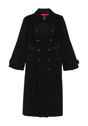 Shiro Sakai double-breasted panelled coat - Black