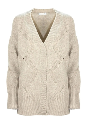 Kangra diamond-pattern cardigan - Neutrals