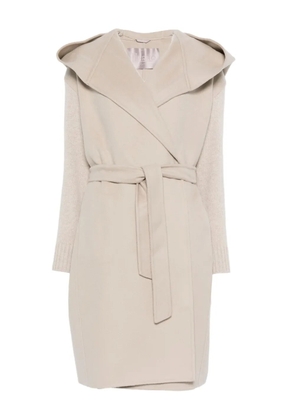 Herno hooded belted coat - Neutrals