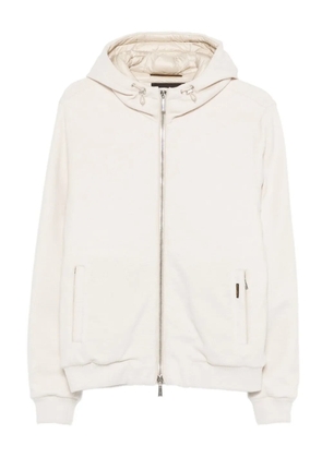 Moorer zip-up hooded jacket - Neutrals