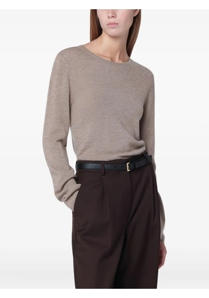 Almada Label long-sleeve sweater - Neutrals