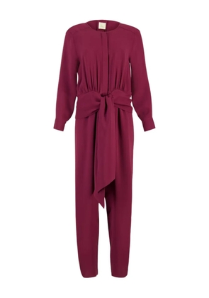 PAULA tie-waist cuffed jumpsuit - Purple
