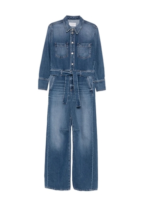 ICON DENIM belted denim jumpsuit - Blue
