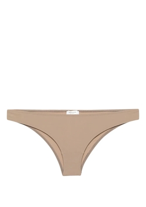 Saint Laurent elasticated-waistband high-cut bikini bottoms - Brown