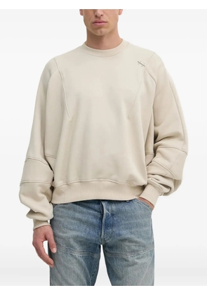 HELIOT EMIL panelled crew-neck sweatshirt - Neutrals