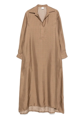 Eleventy pinstriped maxi dress - Brown