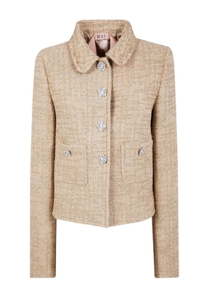 Nº21 long-sleeved tweed jacket - Gold