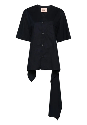 Plan C short-sleeve cotton shirt - Blue