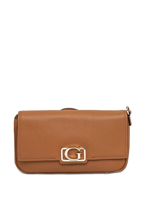 GUESS USA logo-plaque crossbody bag - Brown