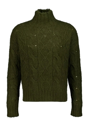 Piacenza Cashmere cable knit high-neck jumper - Green