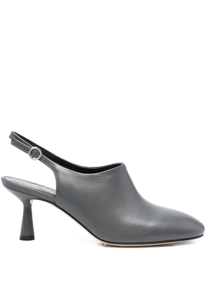 Aeyde 65mm Malin slingback leather pumps - Grey