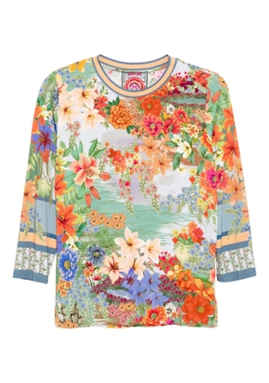 Johnny Was The Janie 3/4 sleeve crew neck T-shirt - Blue