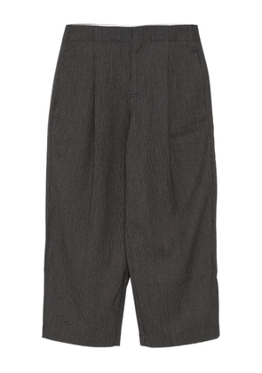 YERSE pleated cropped trousers - Grey