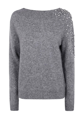 Seventy crystal-embellished jumper - 913 GREY