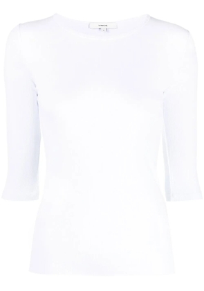 Vince fine-ribbed top - White