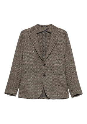 Tagliatore herringbone single-breasted blazer - Neutrals